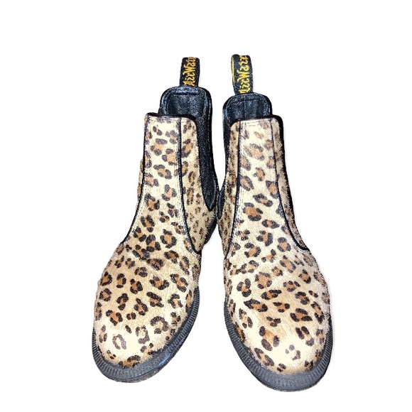 Super adorable Dr Martens Flora Hair Chelsea Leopard boot sz 5 - Picture 5 of 10